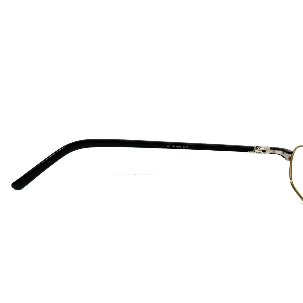 Vintage Ralph Lauren Eyeglasses Frames RL1503 ERT Silver Black Cat Eye 48-18-130